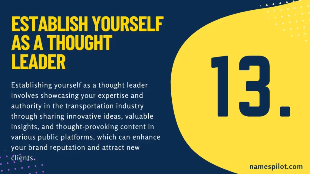 Establish Yourself as a Thought Leader