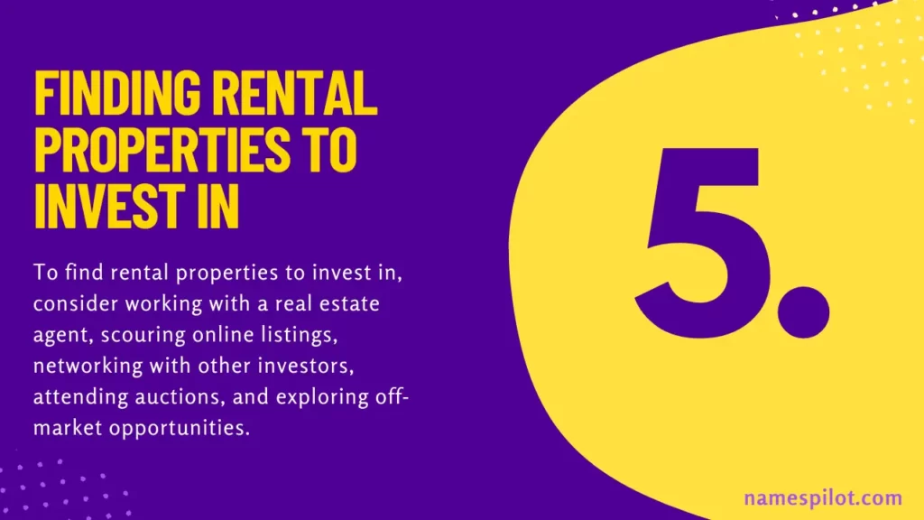 Finding Rental Properties to Invest In