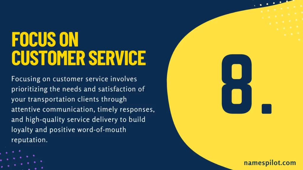 Focus On Customer Service