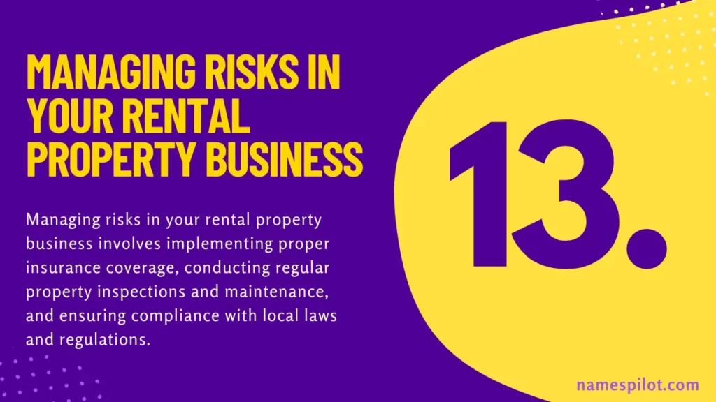 Managing Risks in Your Rental Property Business