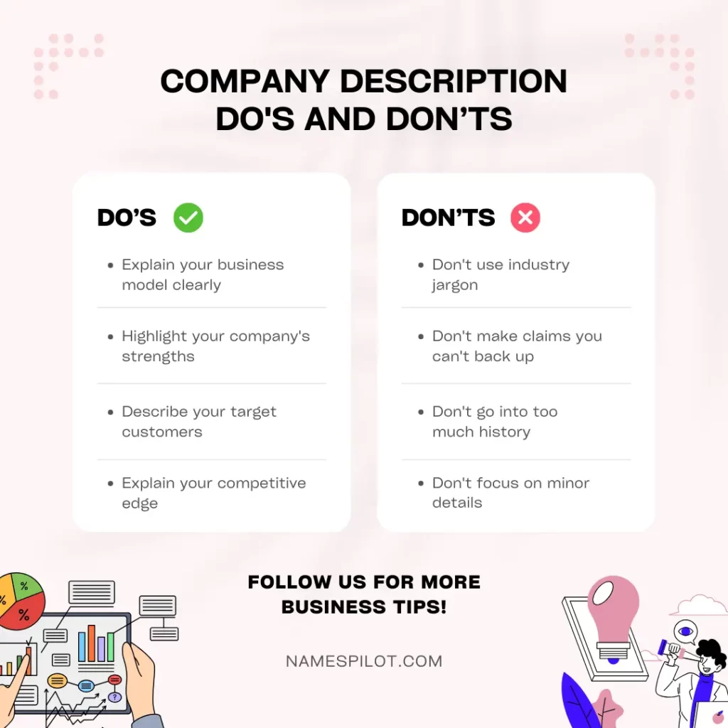 Company Description Section of Business Plan - Do's & Don'ts