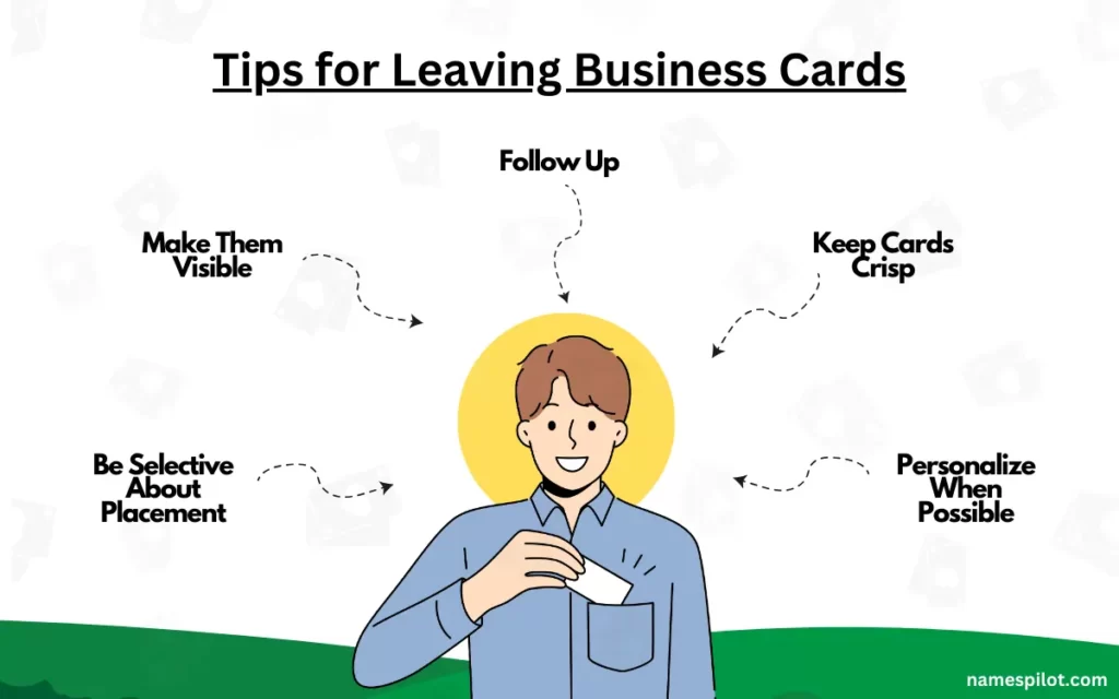 5 Tips for Leaving Business Cards Infographic