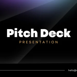 Dark Modern Pitch Deck Presentation Template